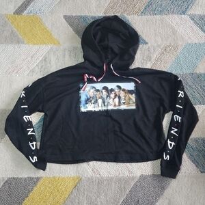 Friends Dinner Scene Striped Hoodie